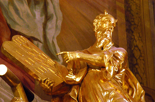 Moses with horns 