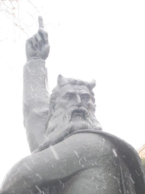 Moses with horns 