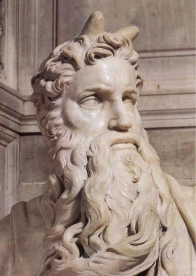 Moses with horns 